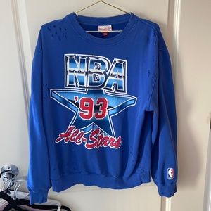 Mitchell & Ness NBA All-Stars distressed Crewneck Sweatshirt